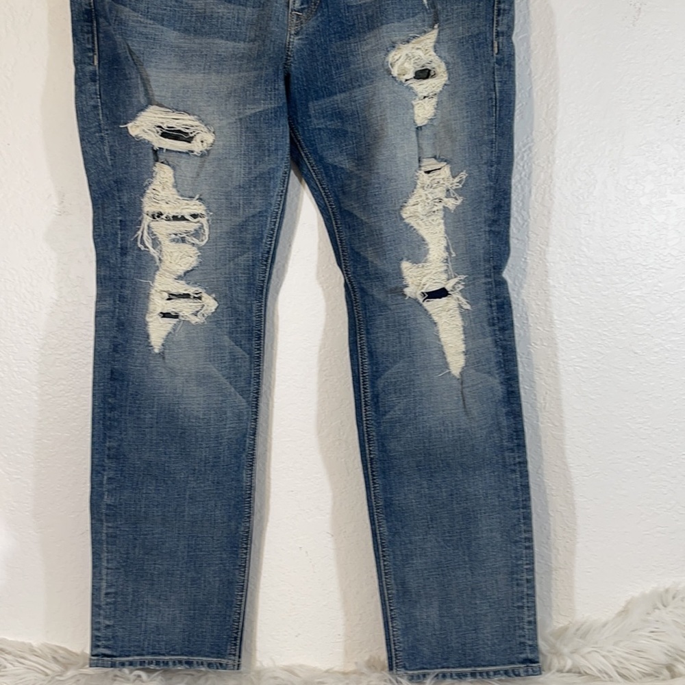 Express Rocco Slim Fit Skinny Leg Distressed Jeans - Picture 3 of 12